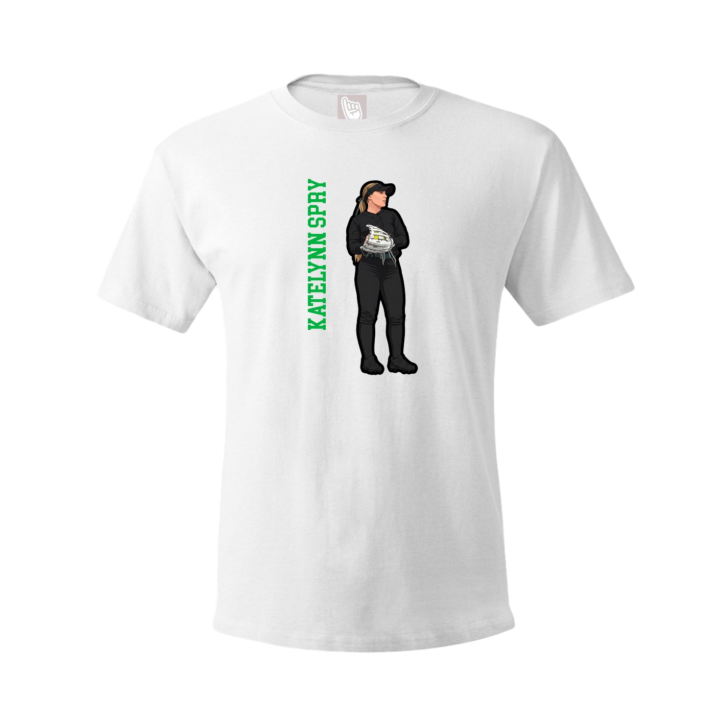 Youth Tee — Name Vertical in White