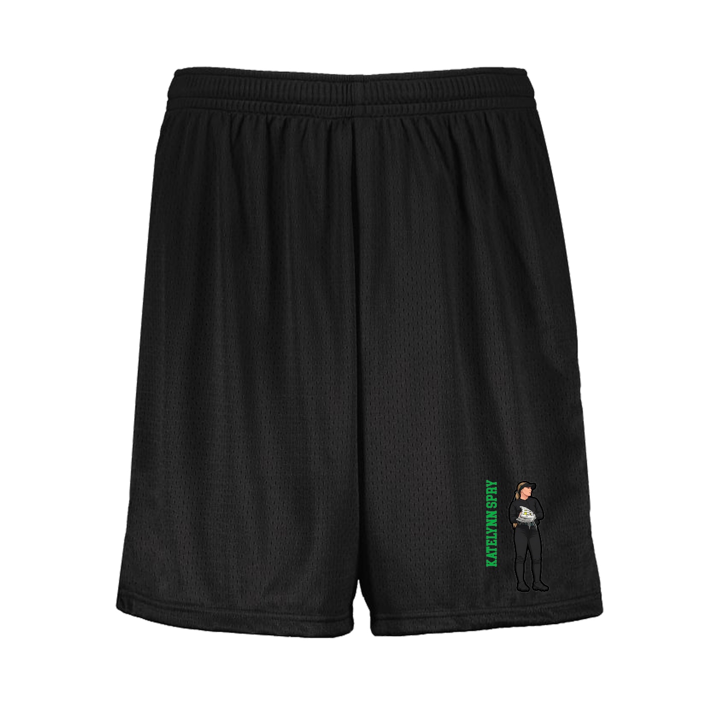 Shorts — Name Vertical in Black
