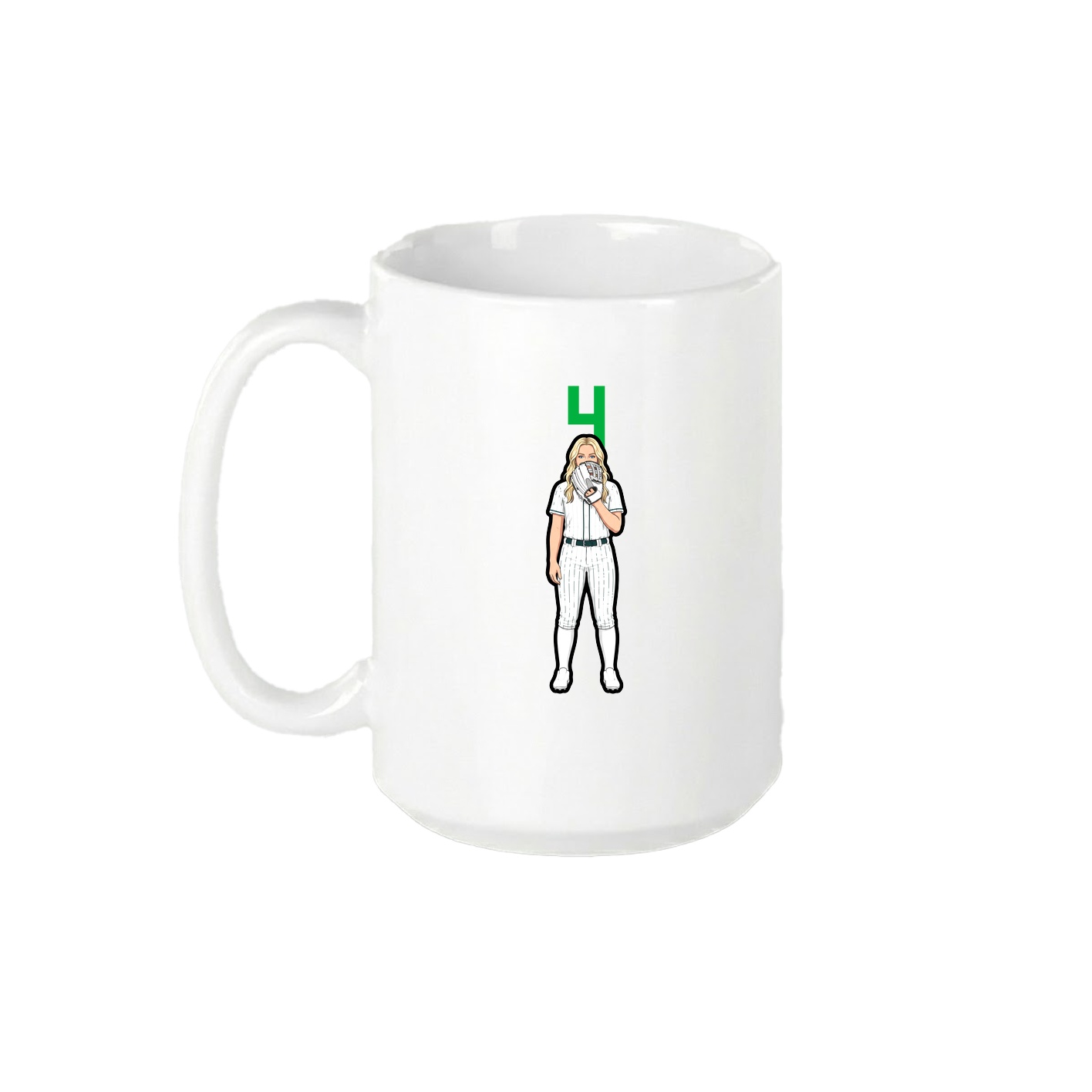 15oz Coffee Mug — Number Top in White