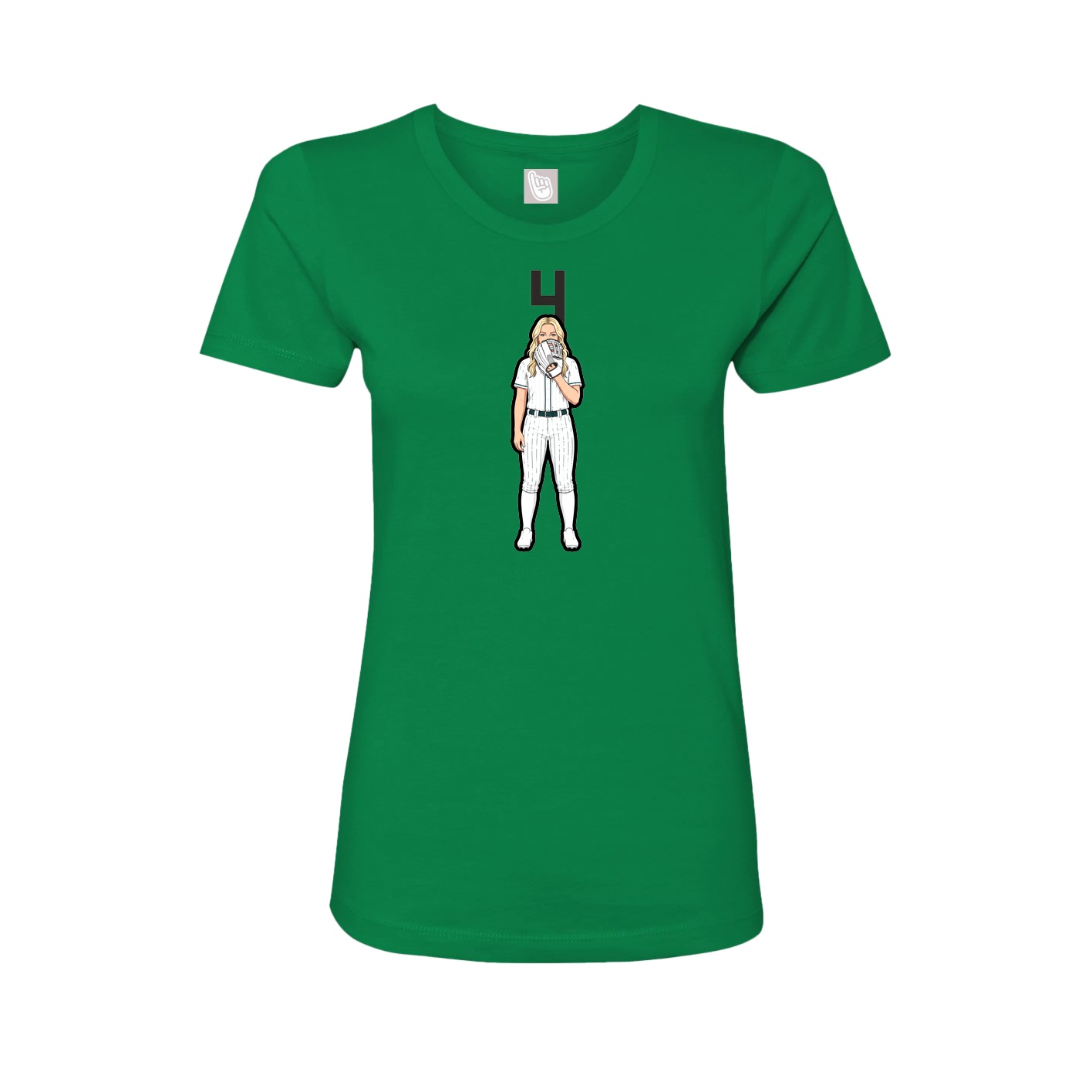 Womens Tee — Number Top in Green