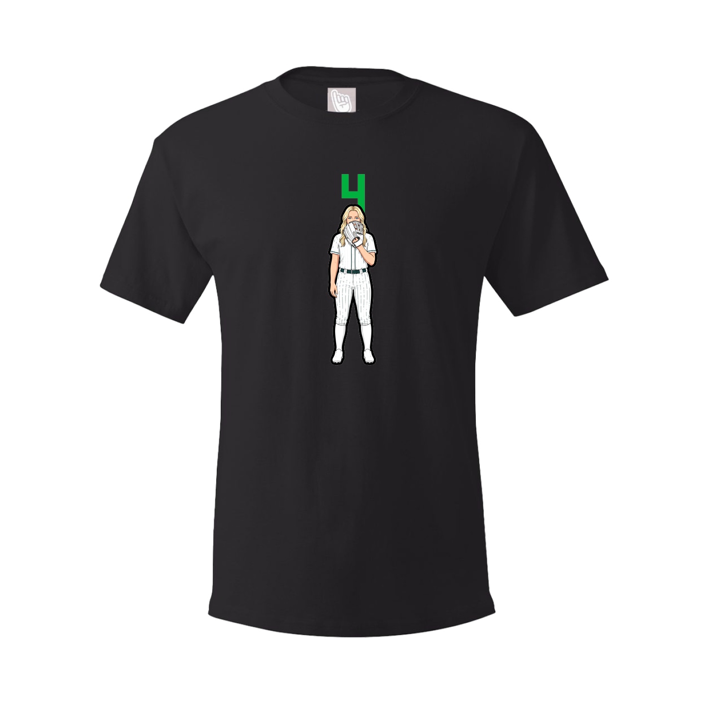 Youth Tee — Number Top in Black