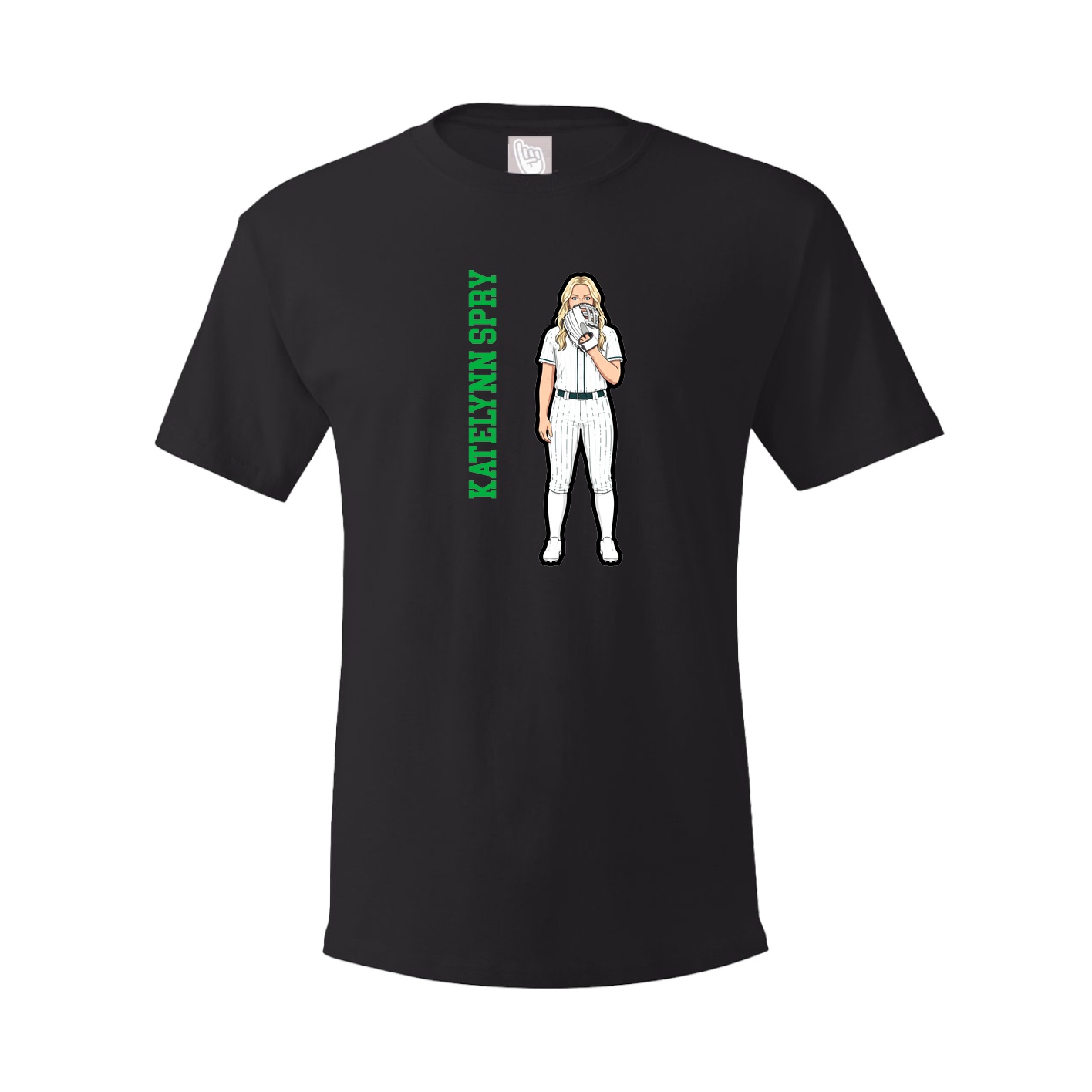 Tee — Name Vertical in Black