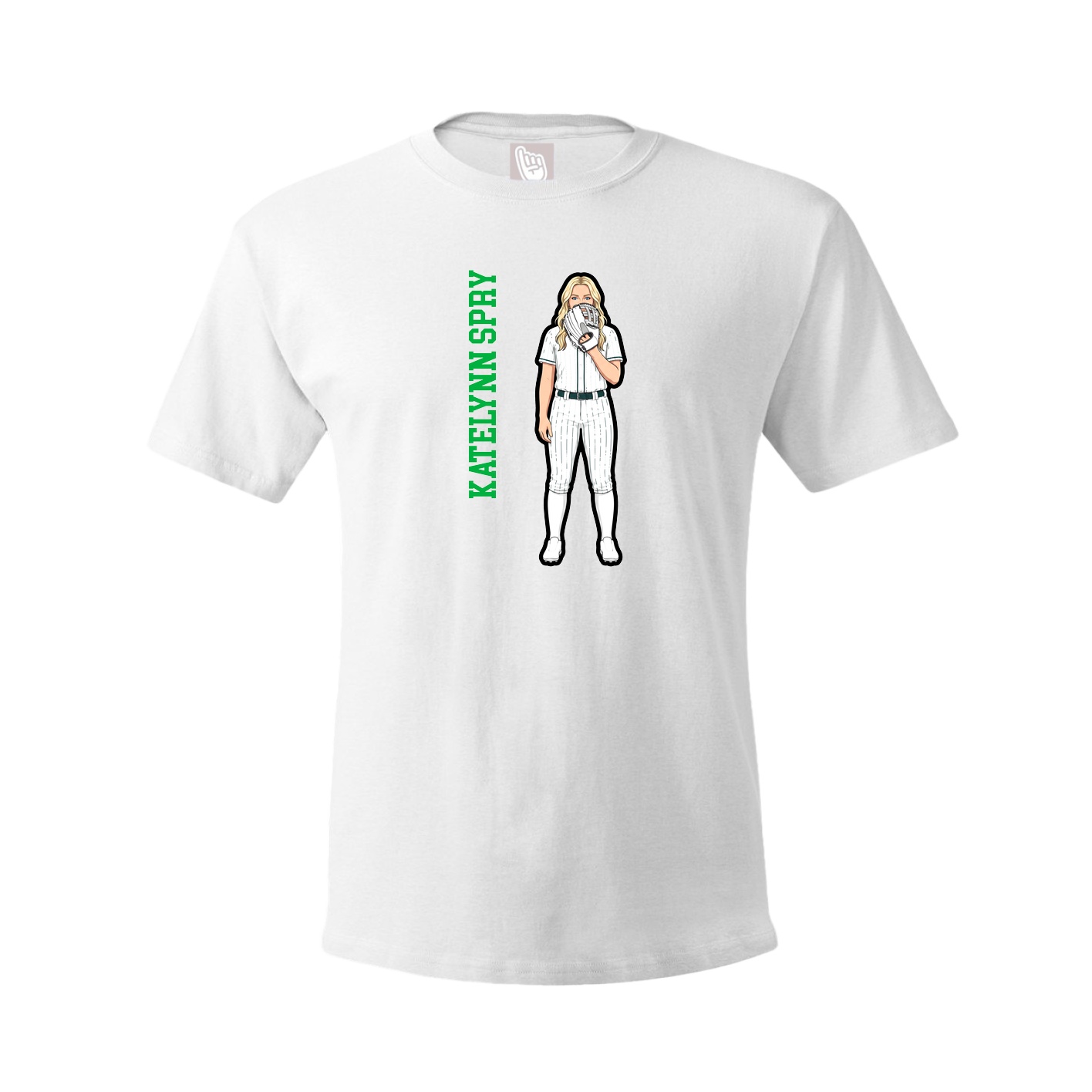 Youth Tee — Name Vertical in White