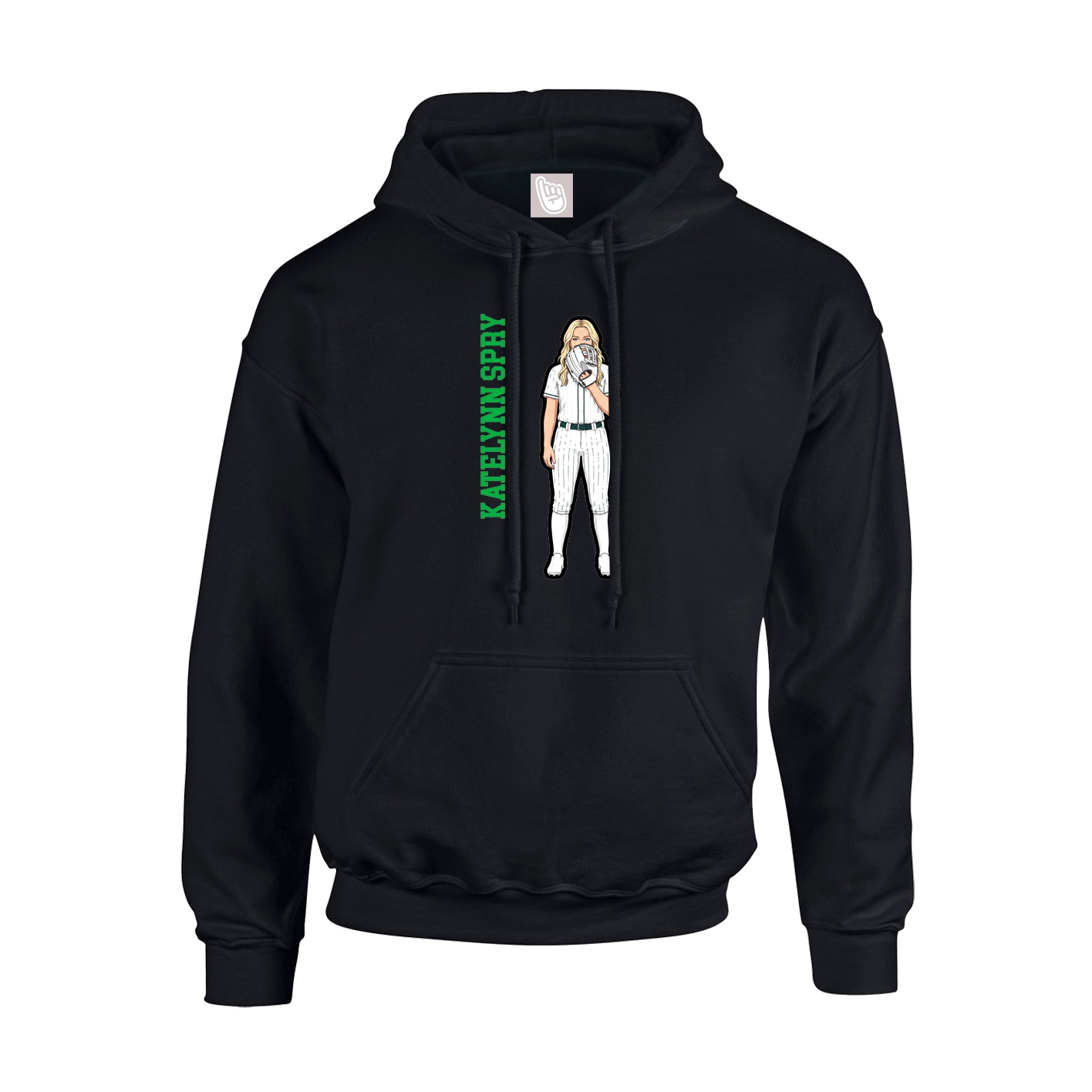 Hoodie — Name Vertical in Black