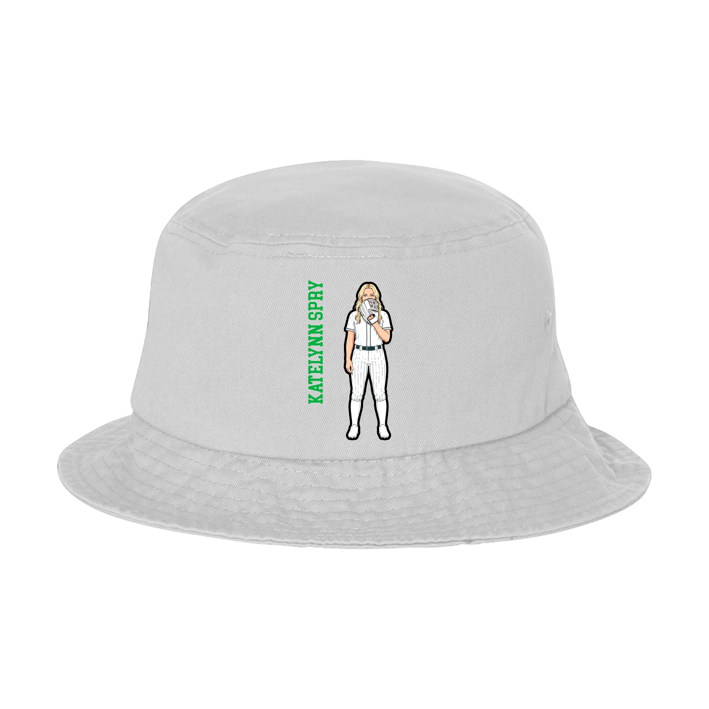 Bucket Cap — Name Vertical in White