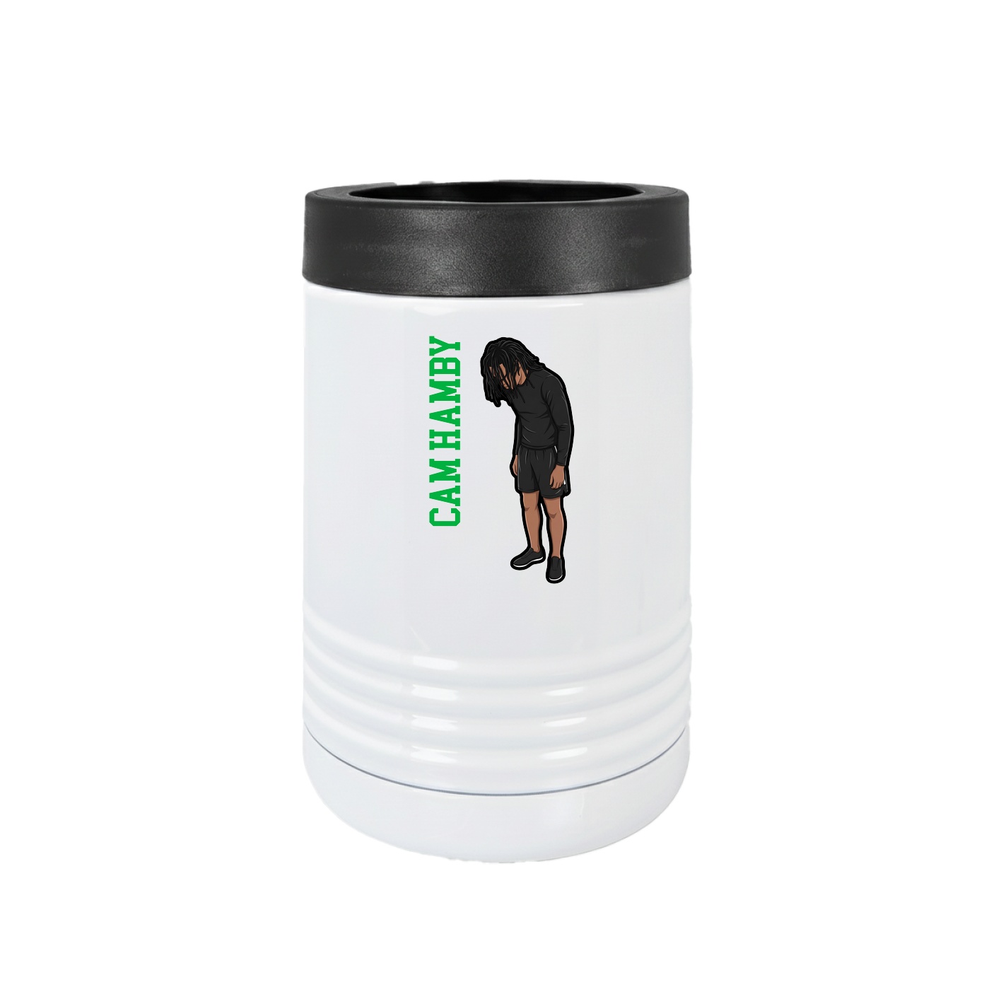 Beverage Holder — Name Vertical in White
