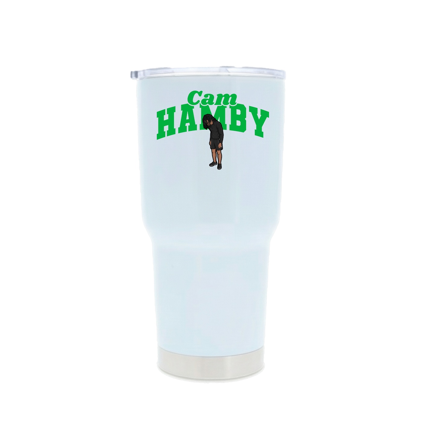 30oz Stainless Steel Tumbler — Signature Arch in White