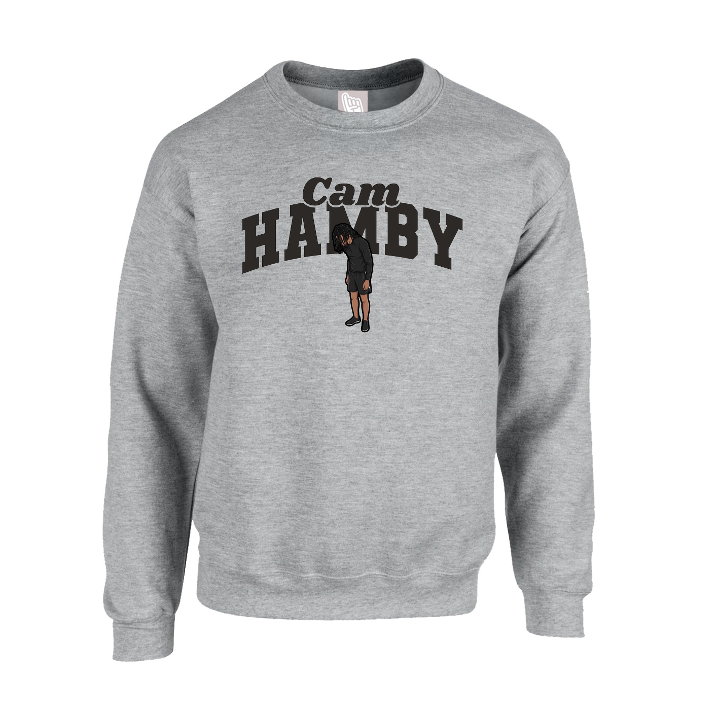 Fleece Crew — Signature Arch in Grey