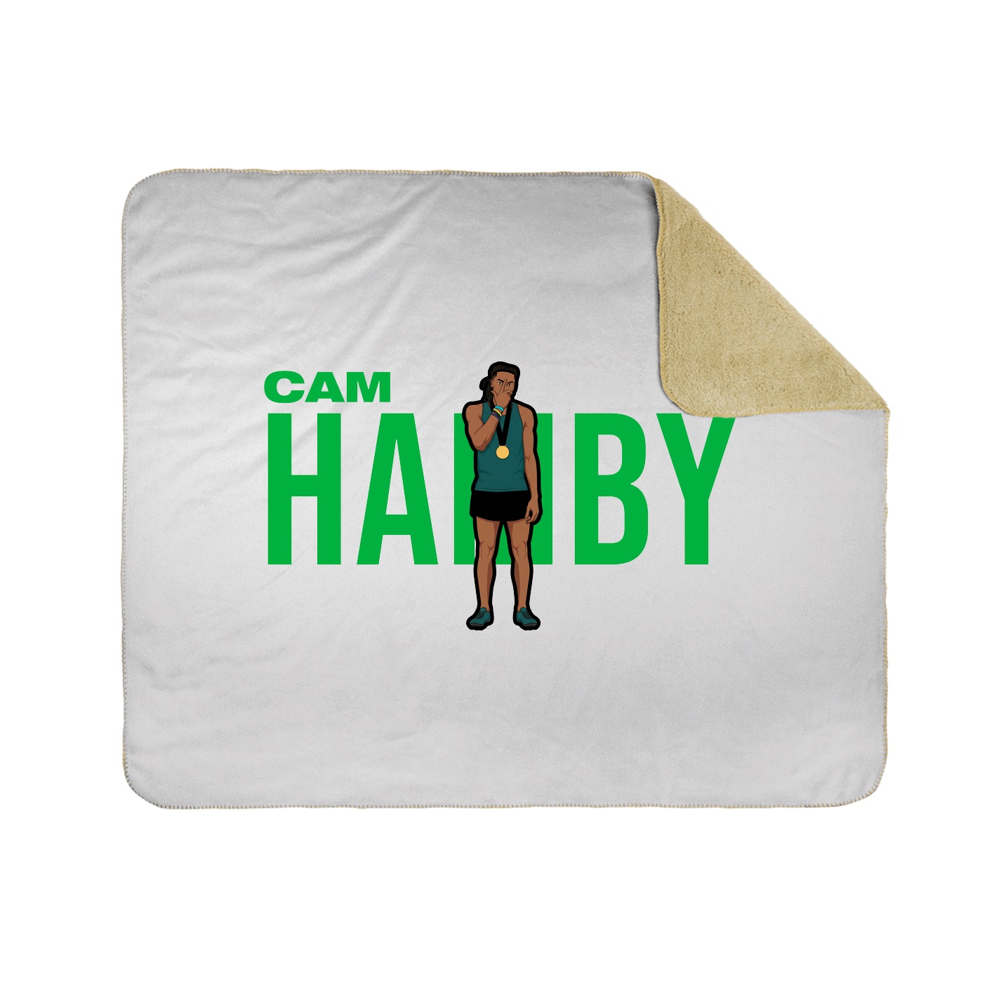 Throw Blanket — Player Name in White