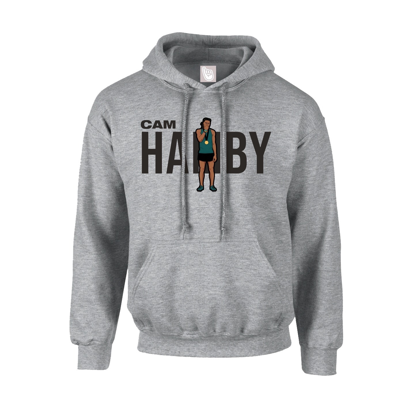 Hoodie — Player Name in Grey