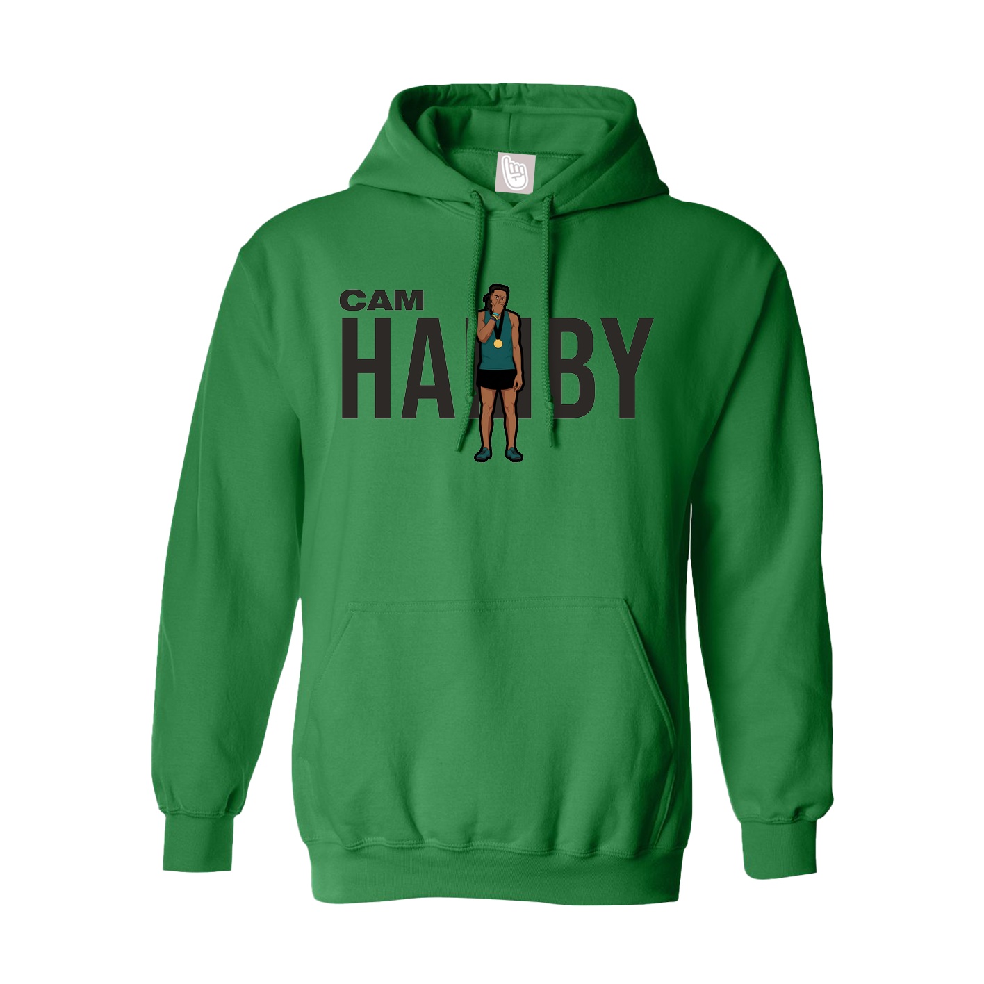 Youth Hoodie — Player Name in Green