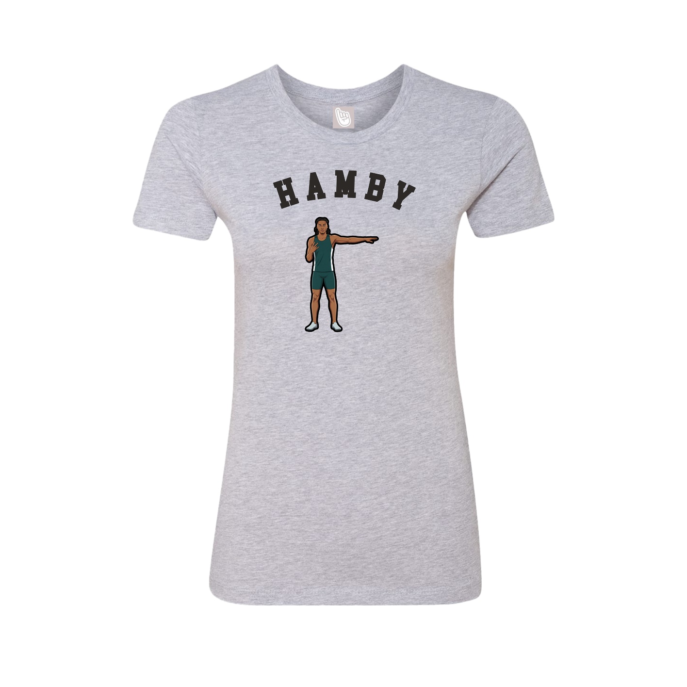 Fitted Women's Tee — Shirsey Arch in Grey