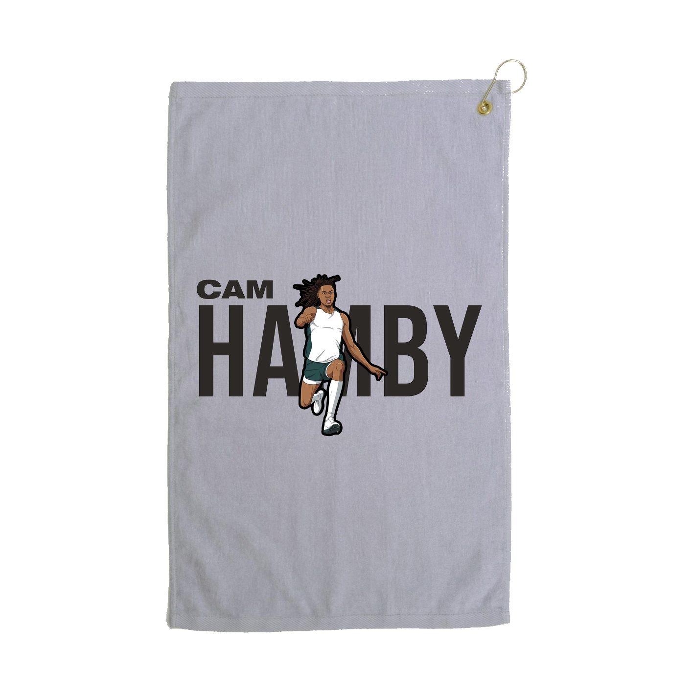 Golf Towel — Player Name in Grey