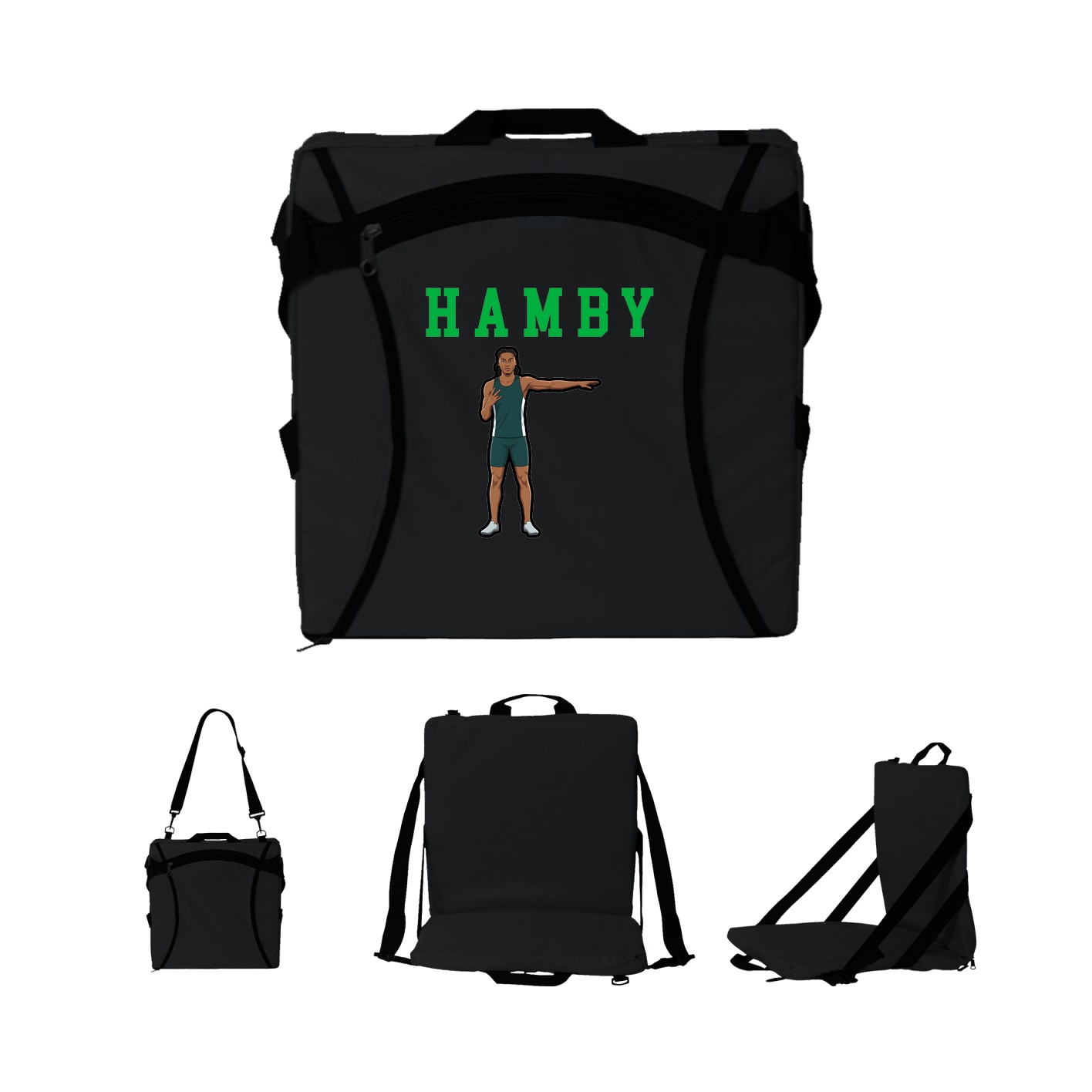 Folding Stadium Seat — Shirsey in Black