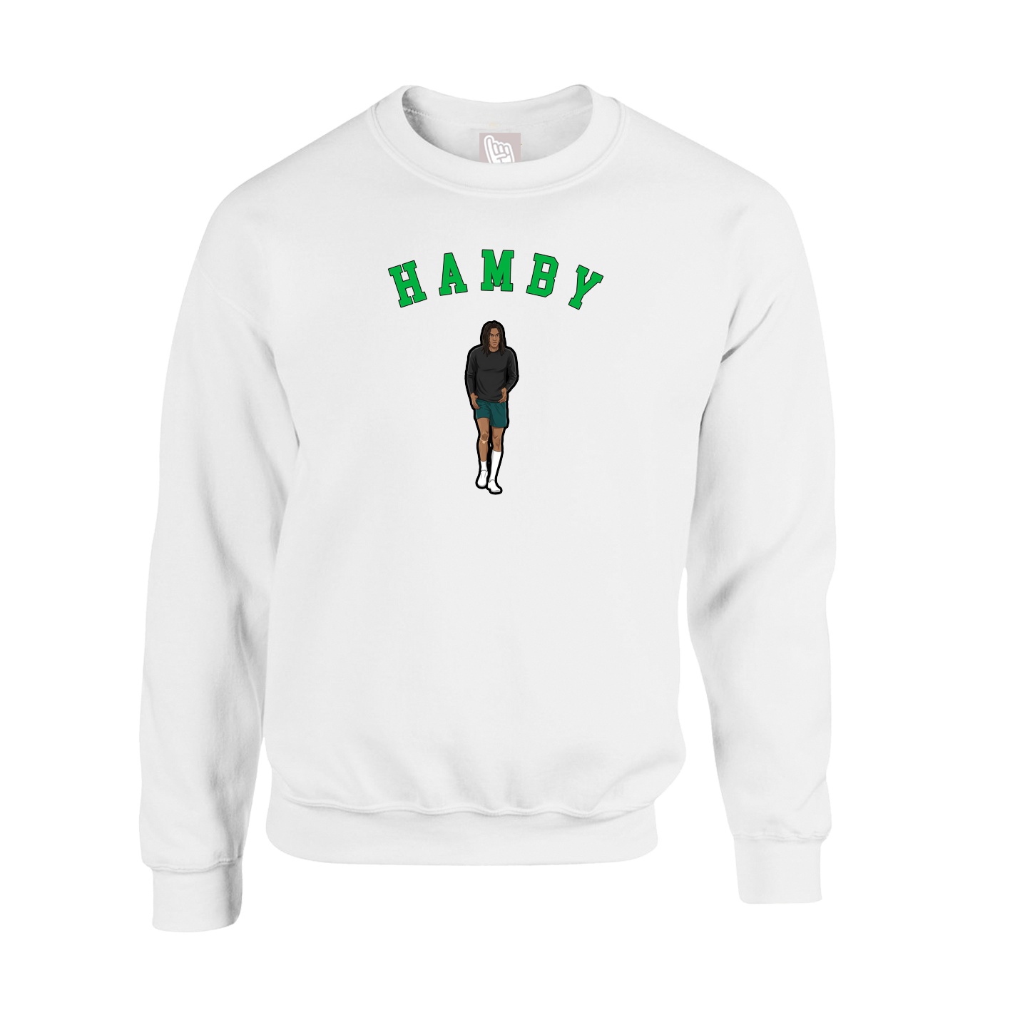 Fleece Crew — Shirsey Arch in White