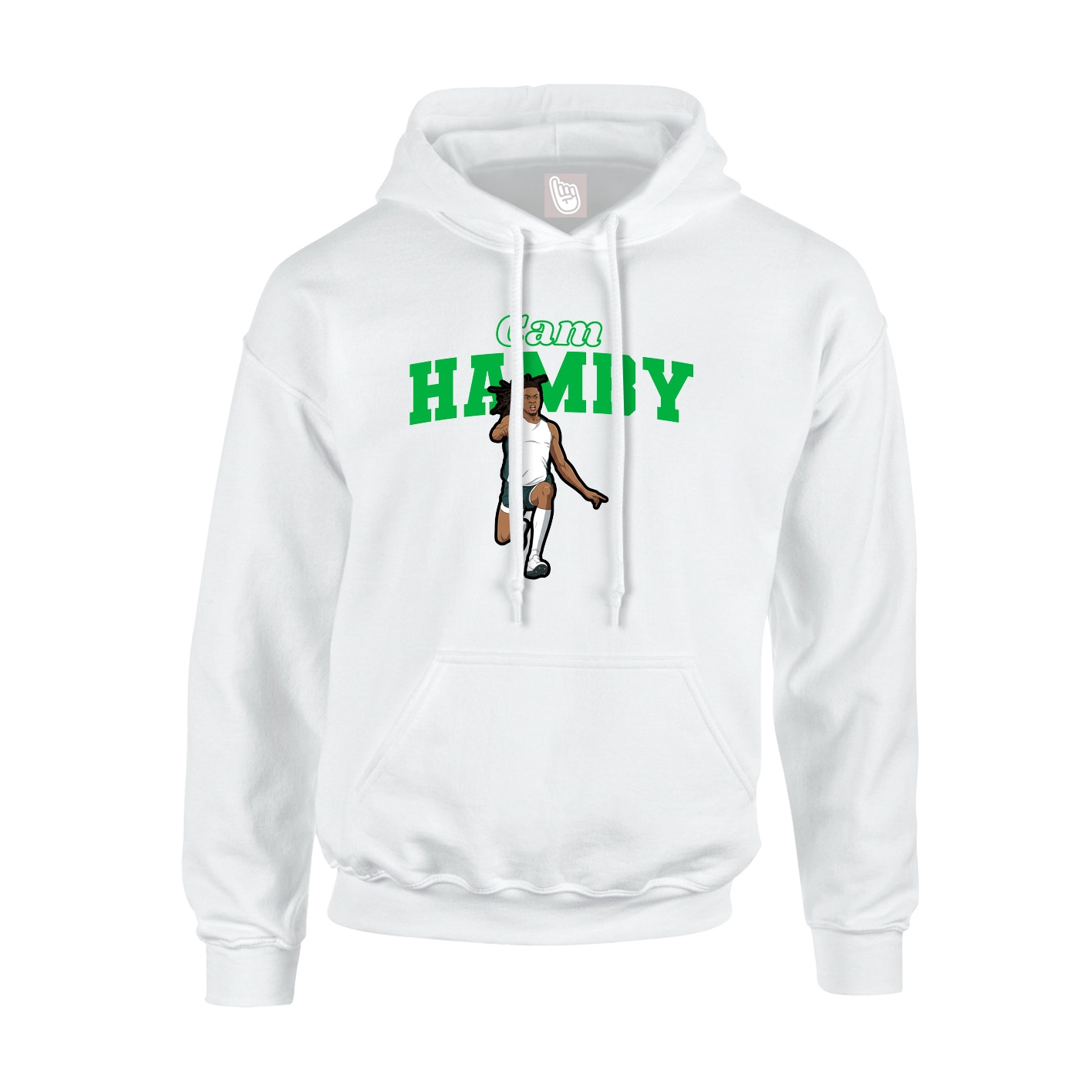Hoodie — Name Arch in White