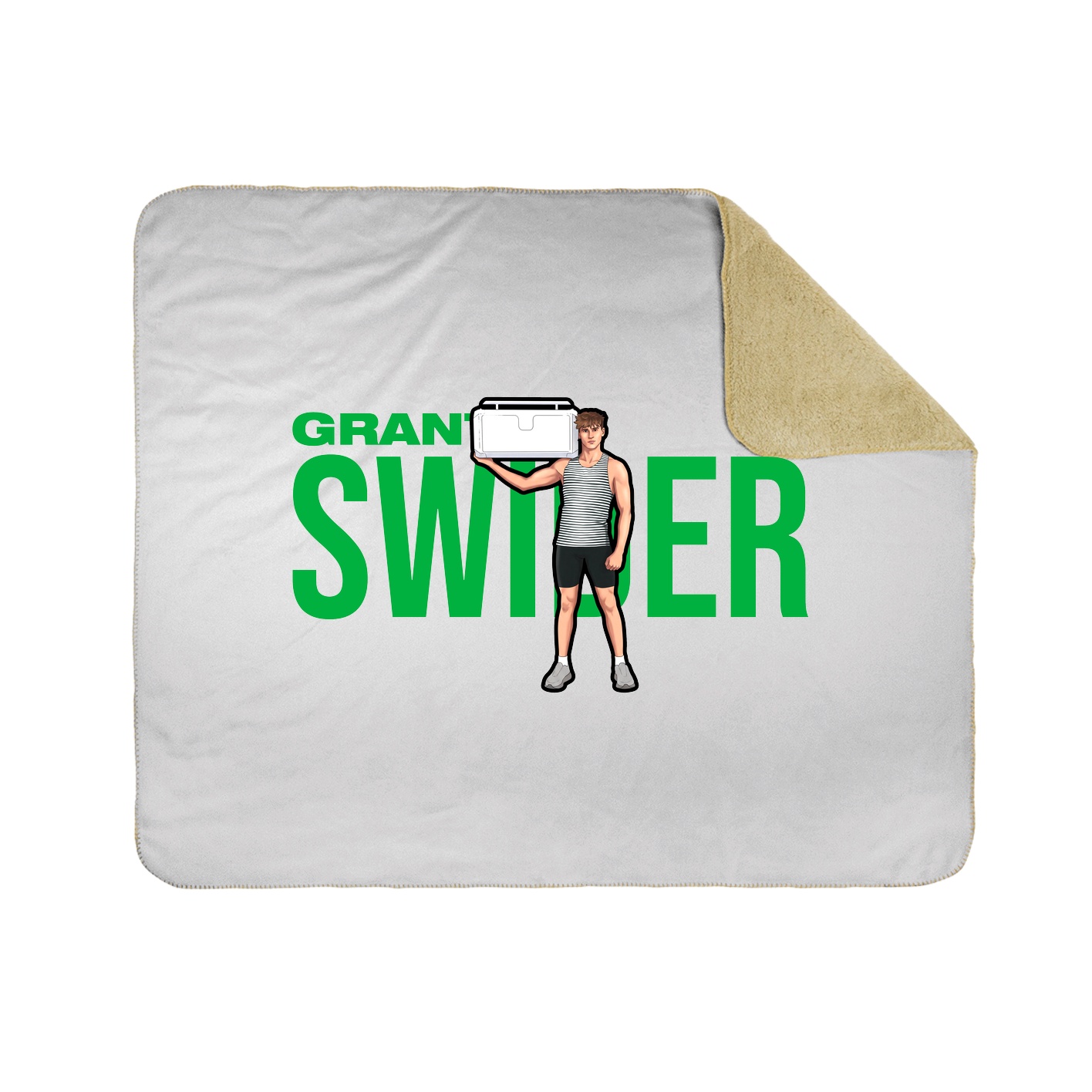 Throw Blanket — Player Name in White