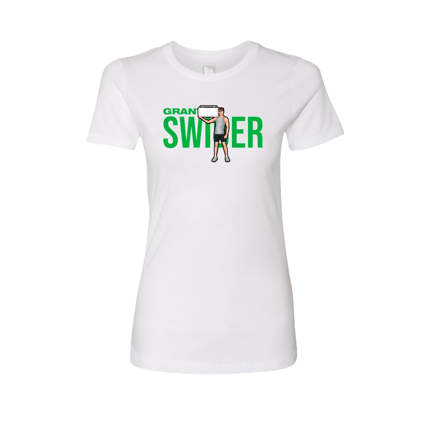 Fitted Women's Tee — Player Name in White