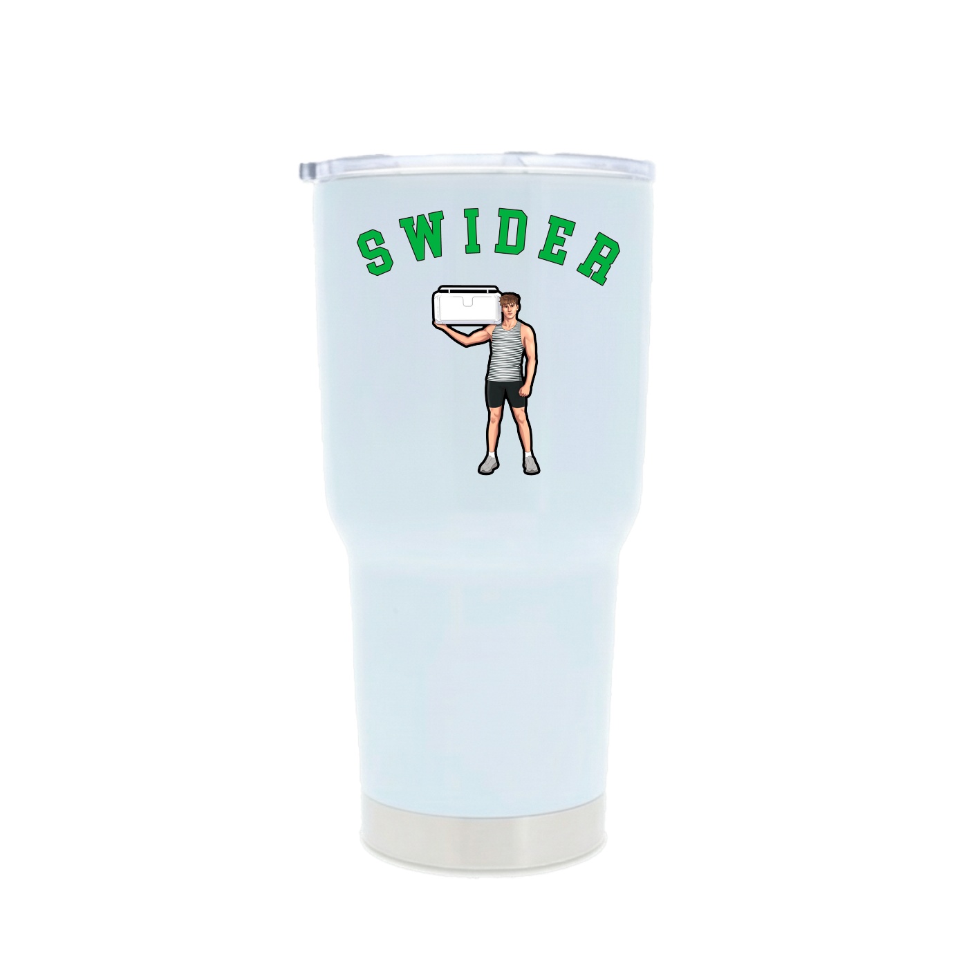30oz Stainless Steel Tumbler — Shirsey Arch in White