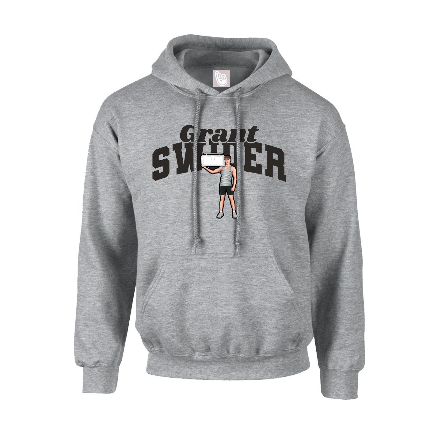 Youth Hoodie — Signature Arch in Grey