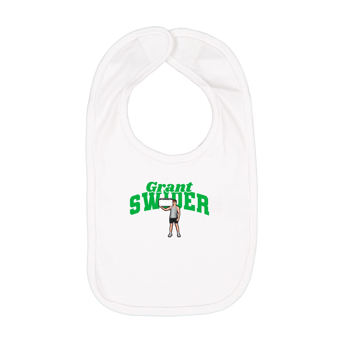 Infant Bib — Signature Arch in White