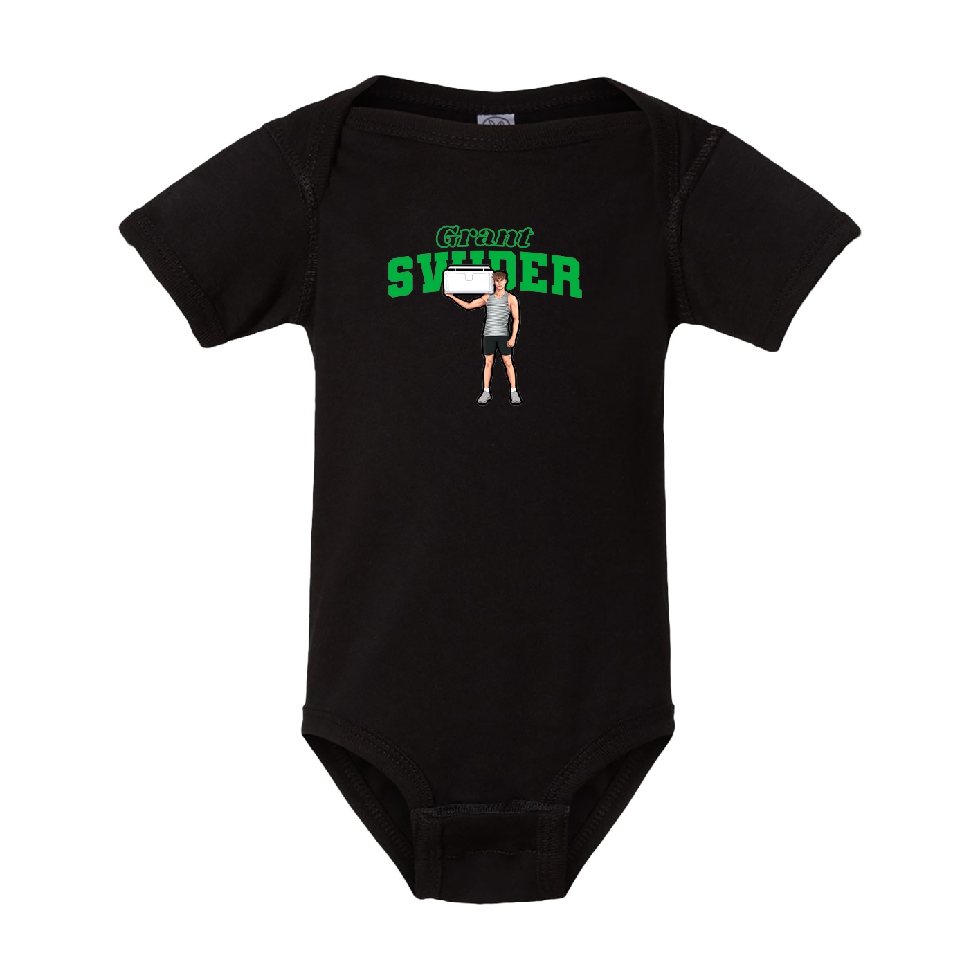 Baby Onesie — Name Arch in Black