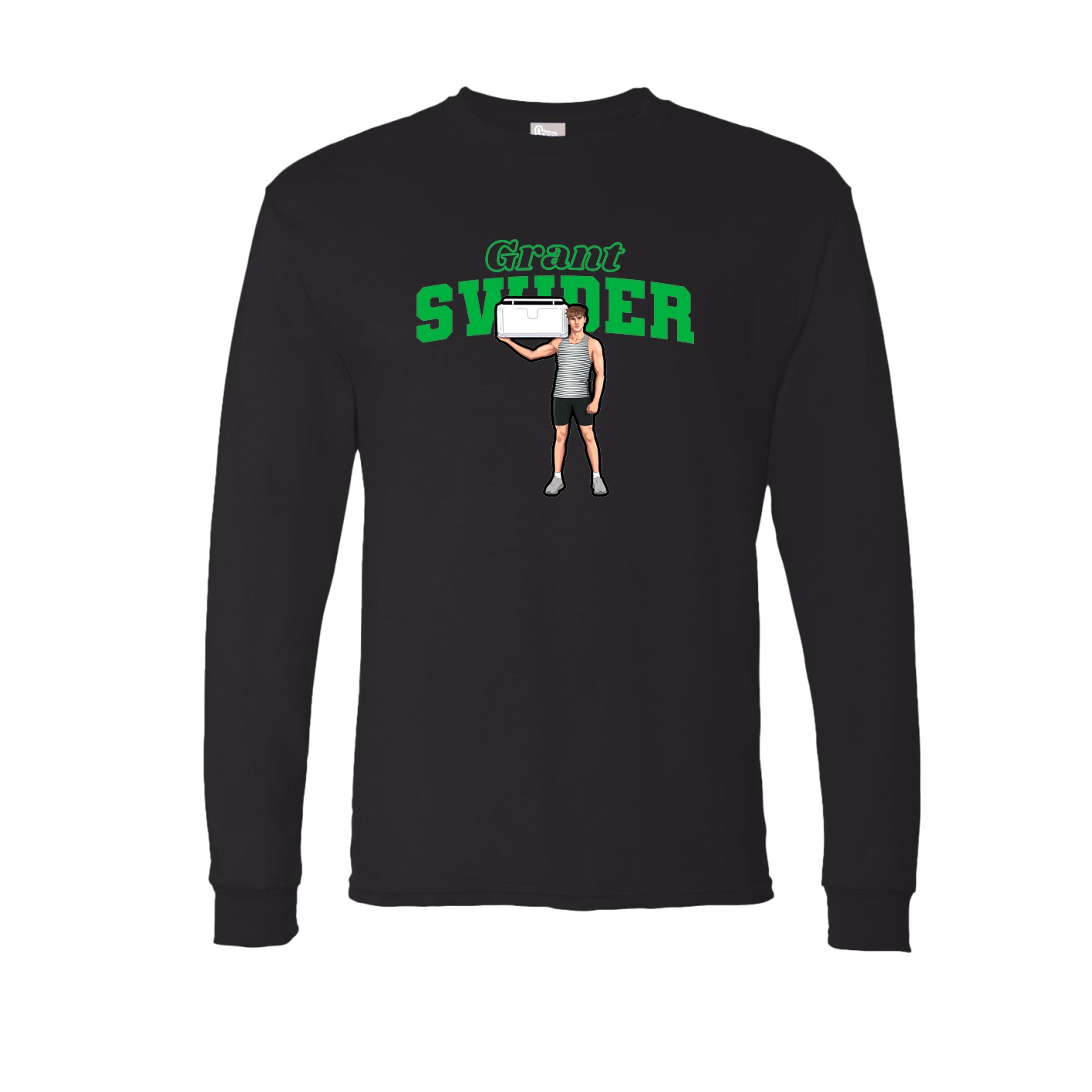 Long Sleeve Tee — Name Arch in Black