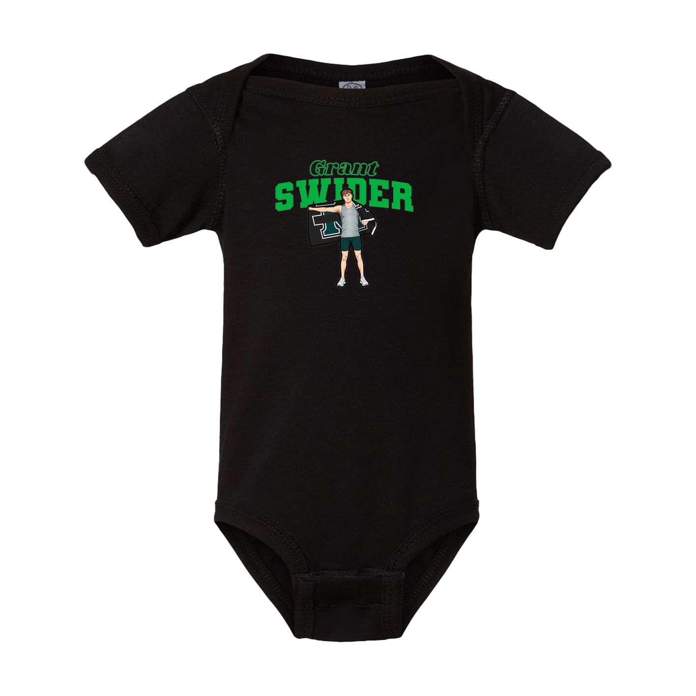 Baby Onesie — Name Arch in Black