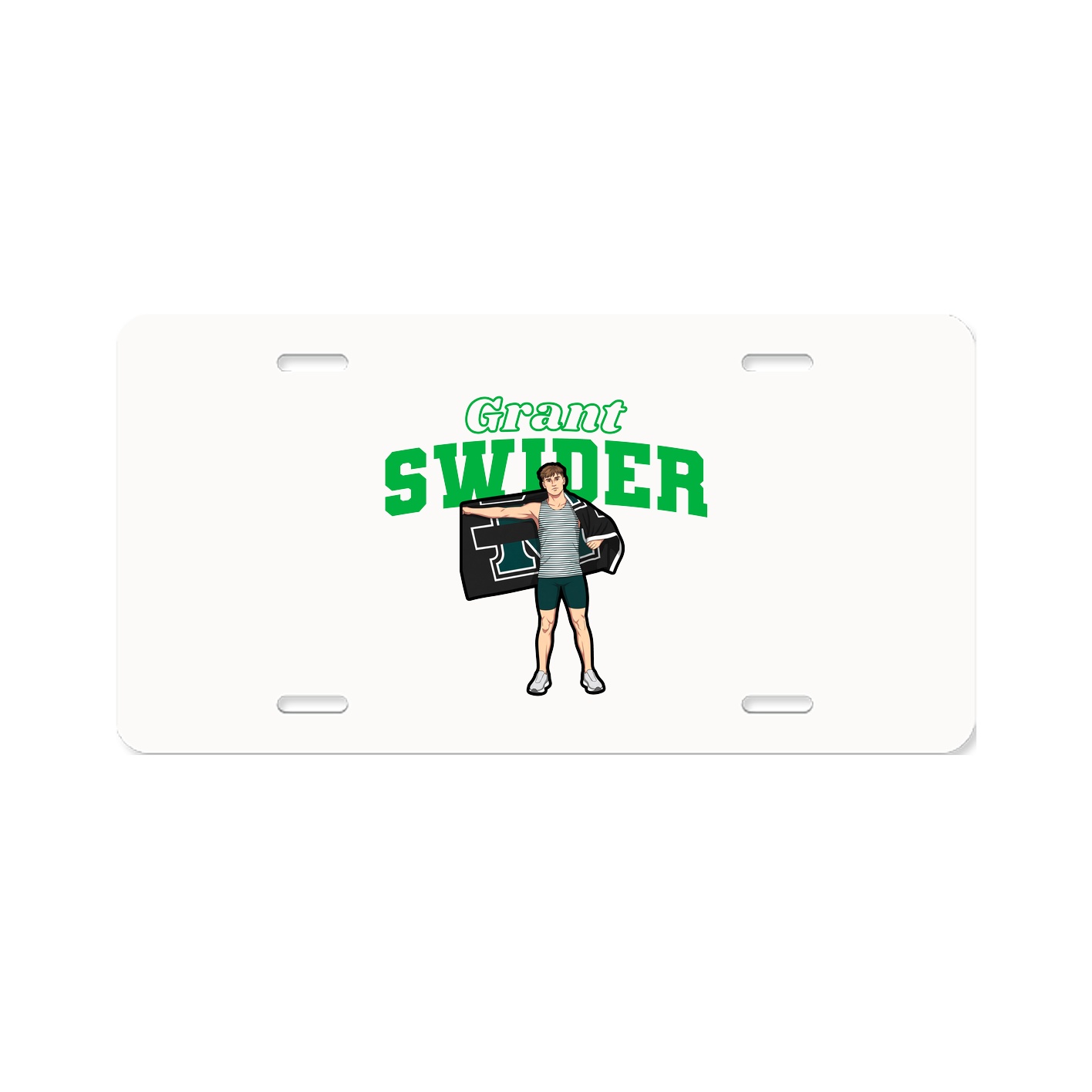 License Plate — Name Arch in Classic