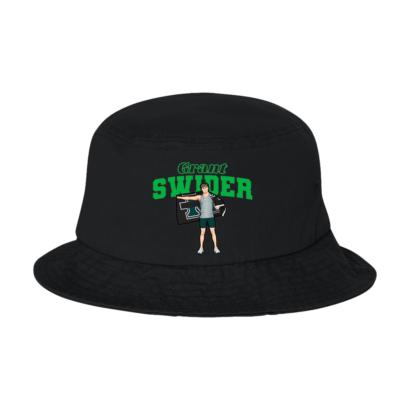 Bucket Cap — Name Arch in Black