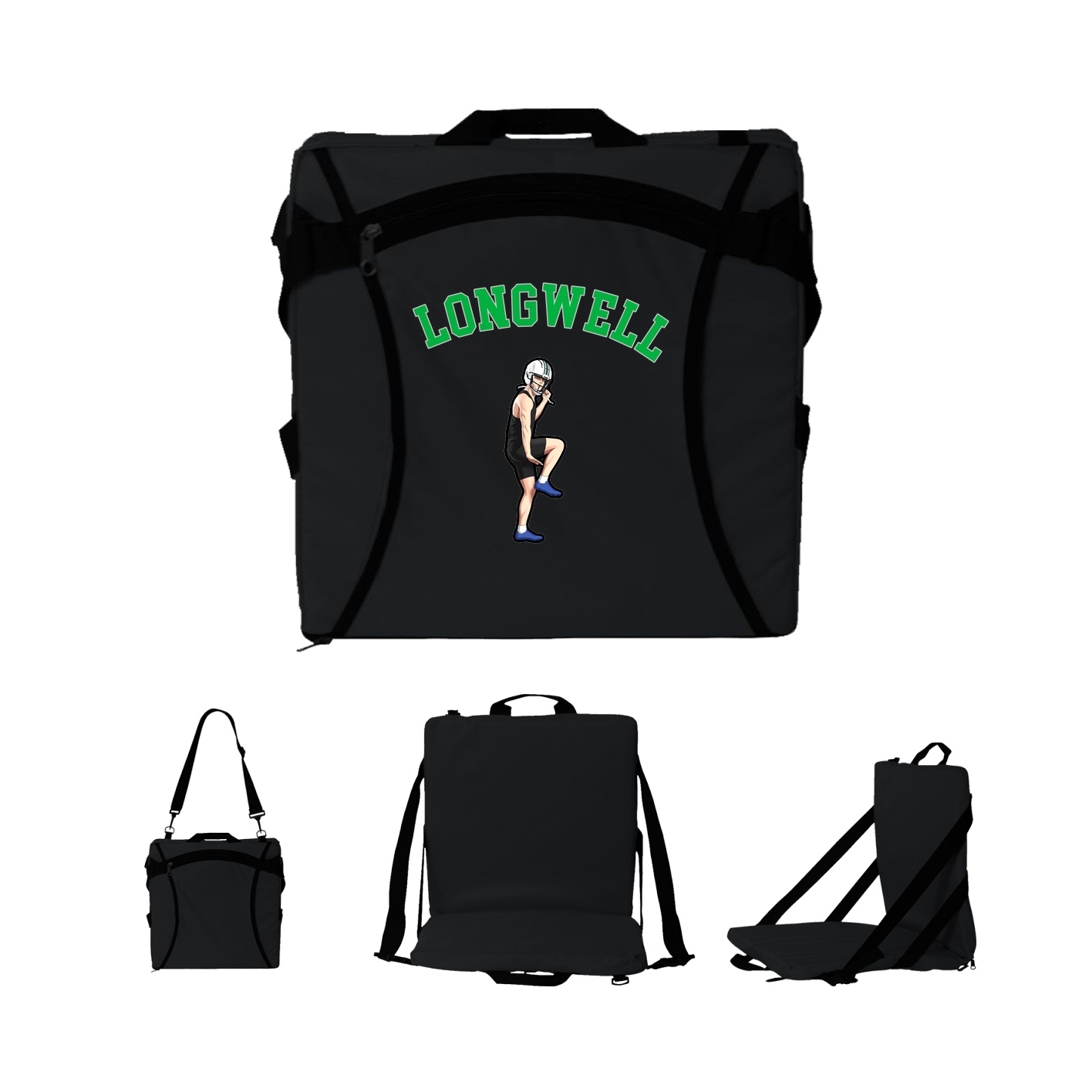Folding Stadium Seat — Shirsey Arch in Black