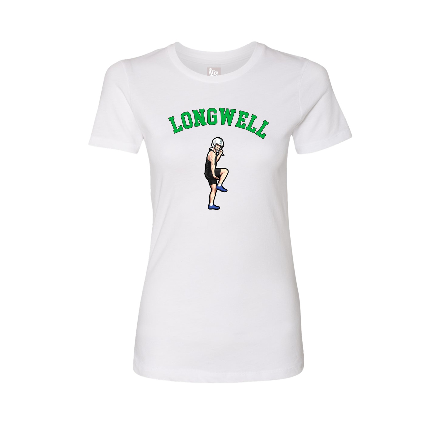 Fitted Women's Tee — Shirsey Arch in White