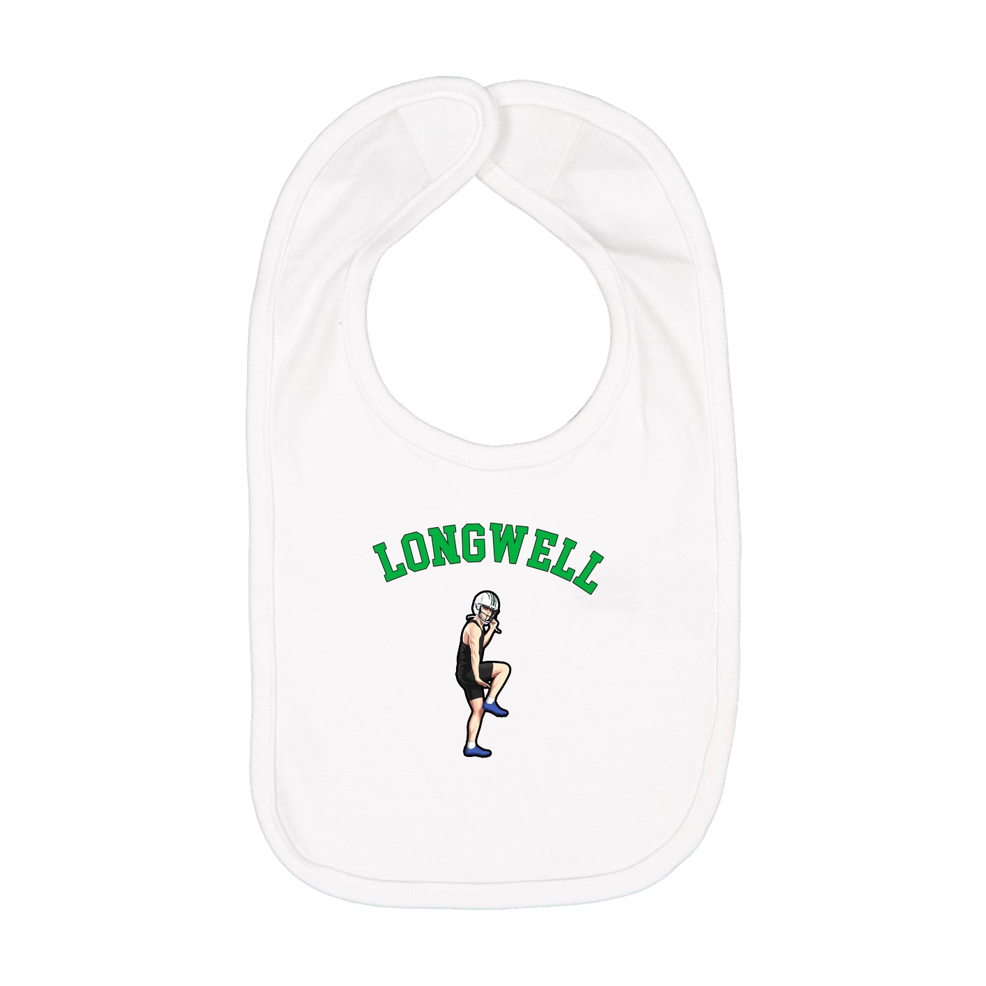 Infant Bib — Shirsey Arch in White