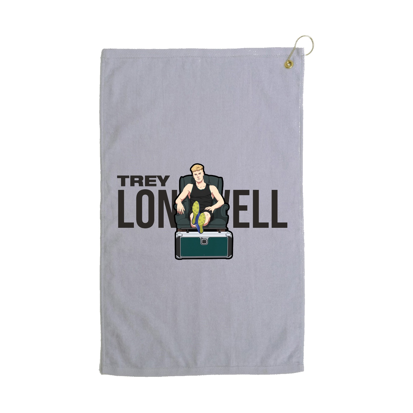 Golf Towel — Player Name in Grey