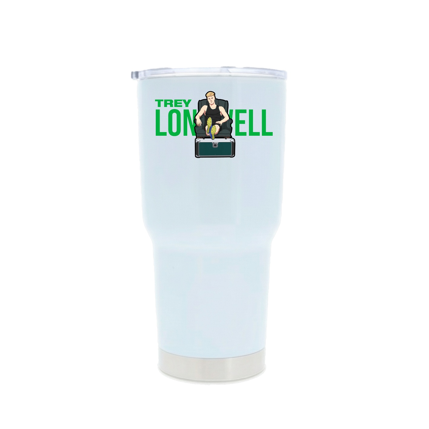 30oz Stainless Steel Tumbler — Player Name in White