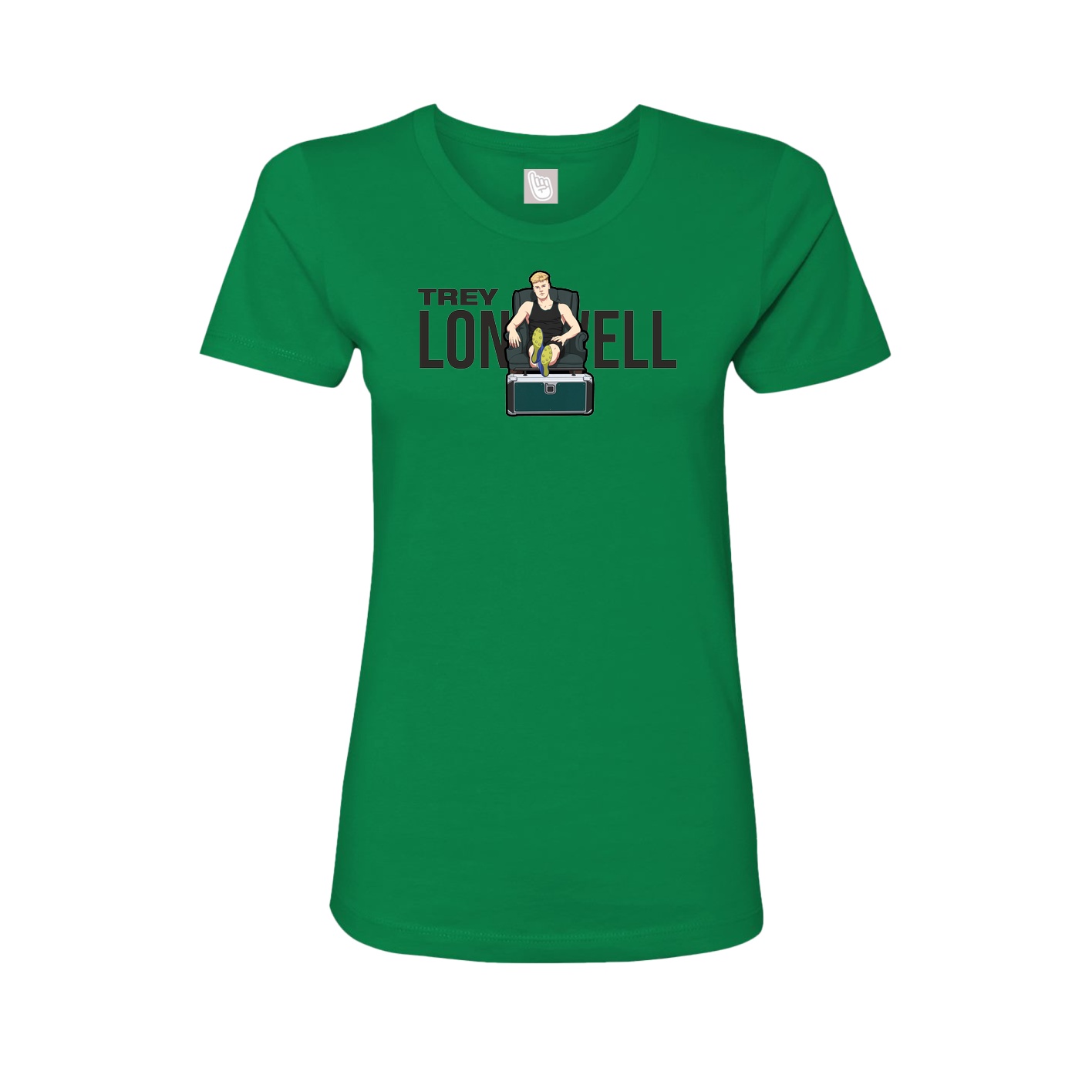Fitted Women's Tee — Player Name in Green