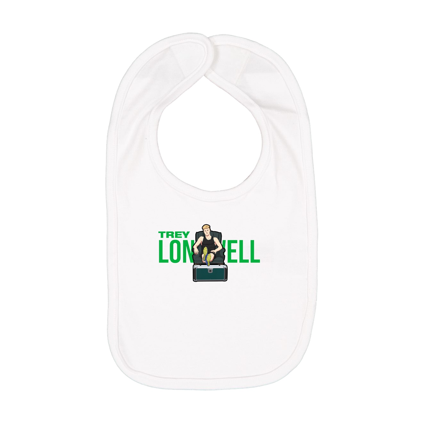 Infant Bib — Player Name in White
