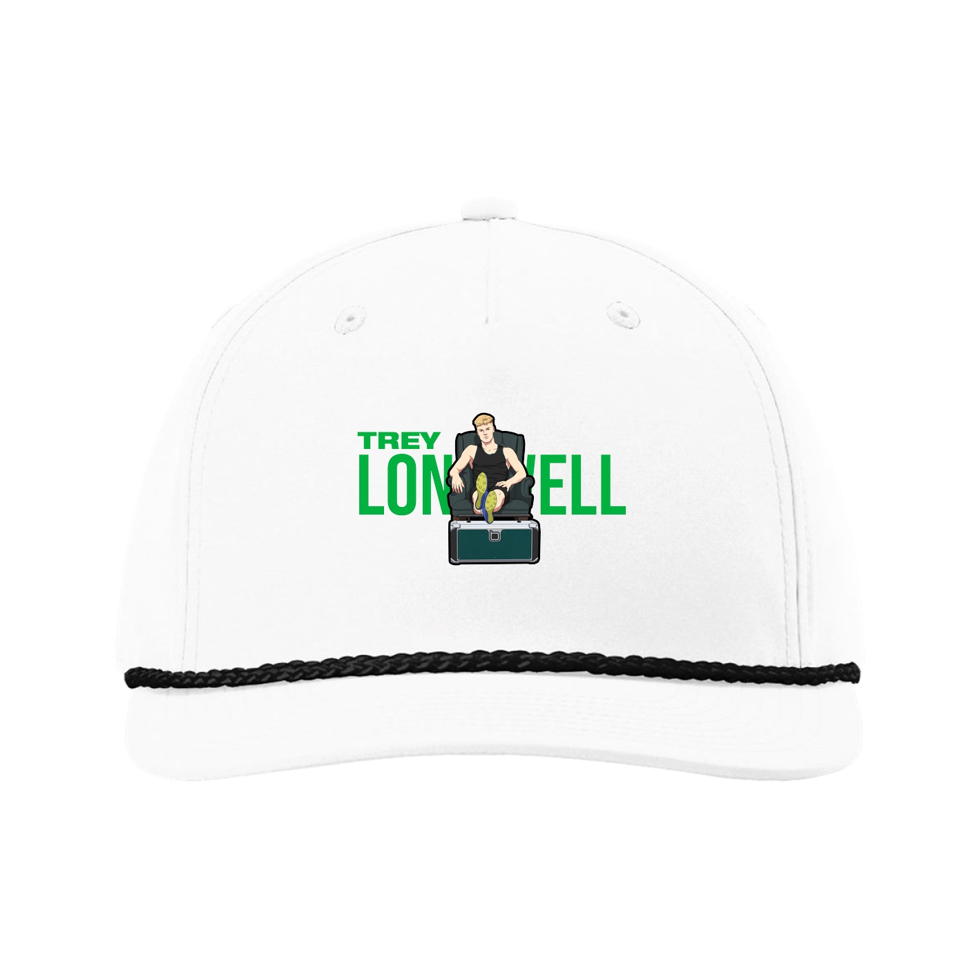 Five-Panel Classic Rope Cap — Player Name in White