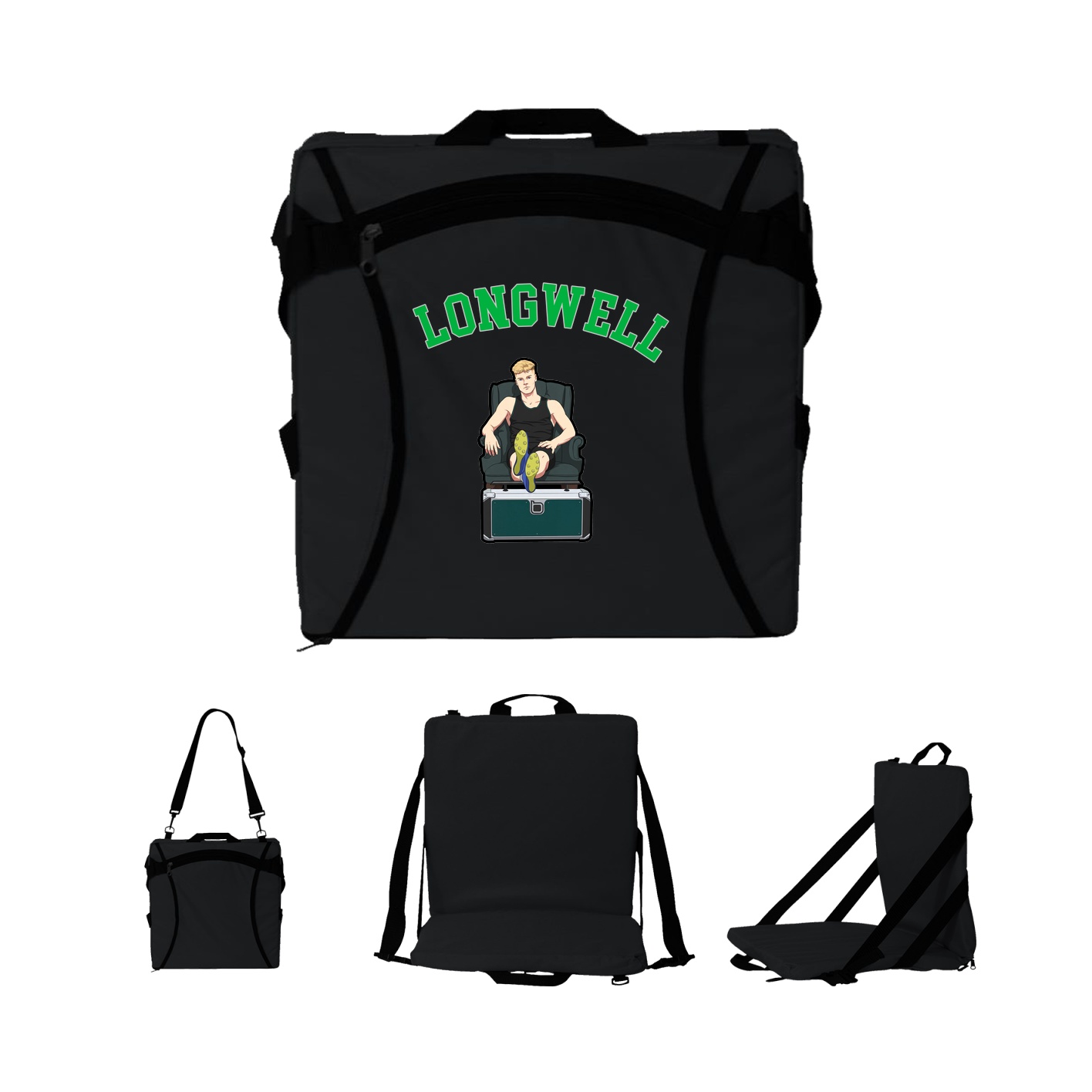 Folding Stadium Seat — Shirsey Arch in Black