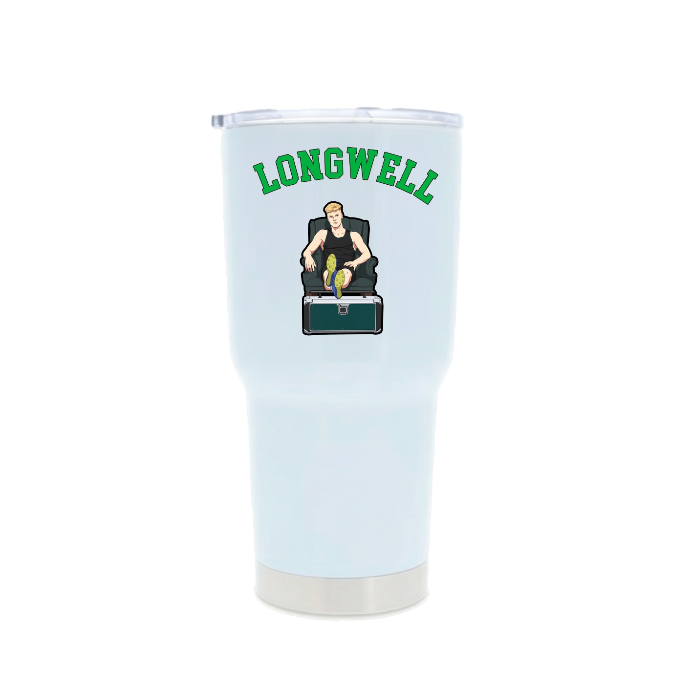 30oz Stainless Steel Tumbler — Shirsey Arch in White