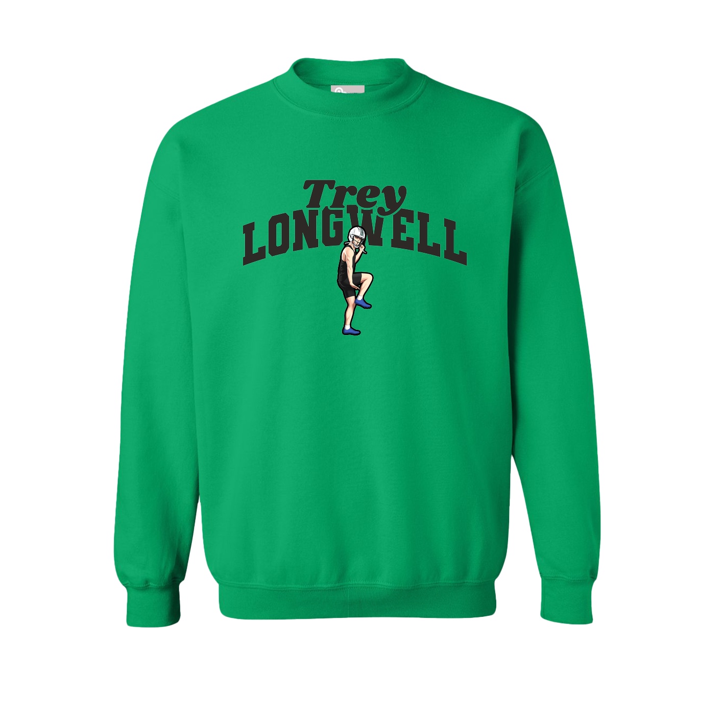 Fleece Crew — Signature Arch in Green