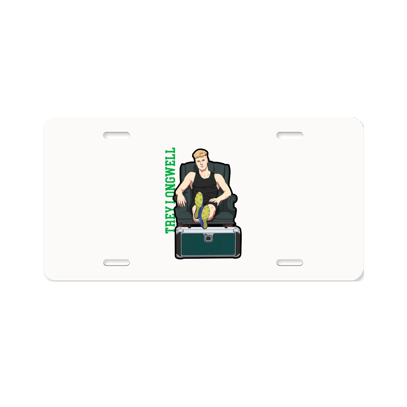 License Plate — Name Vertical in Classic