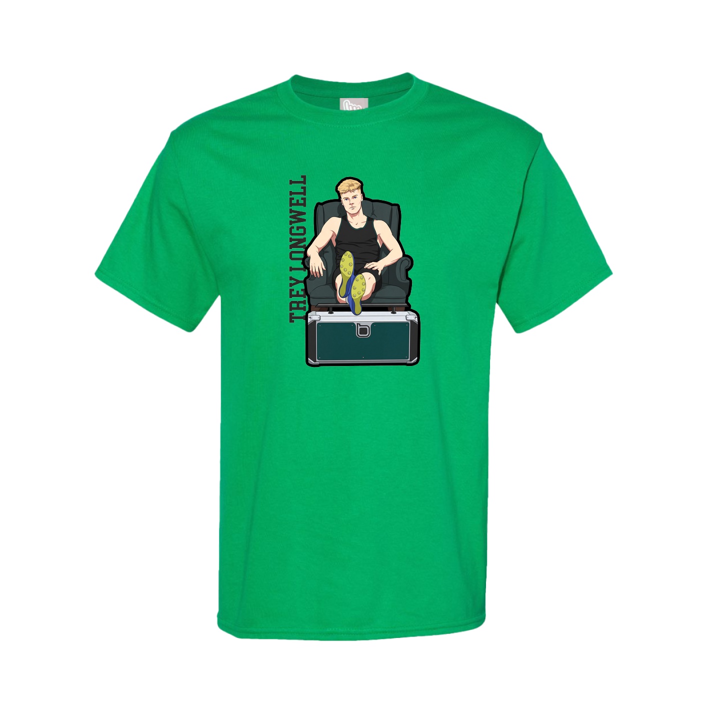 Tee — Name Vertical in Green
