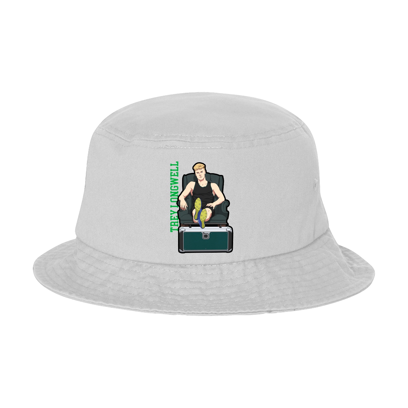 Bucket Cap — Name Vertical in White