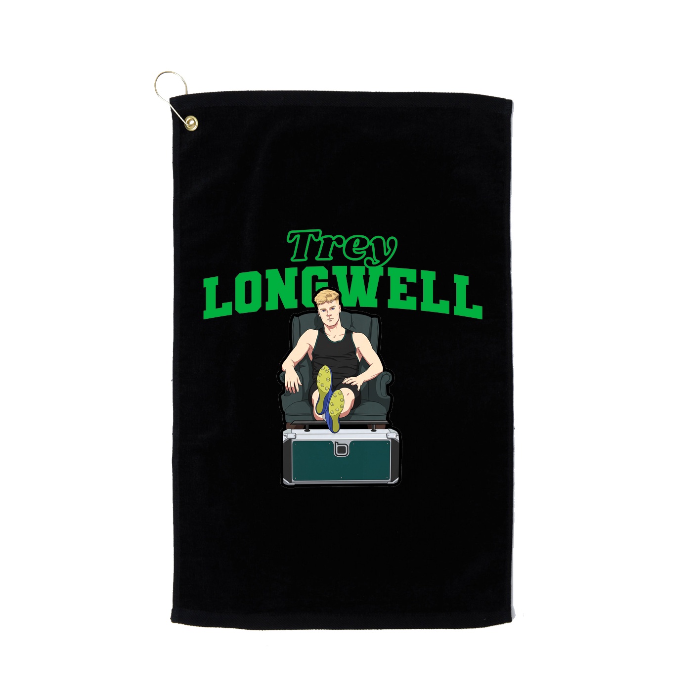 Golf Towel — Name Arch in Black