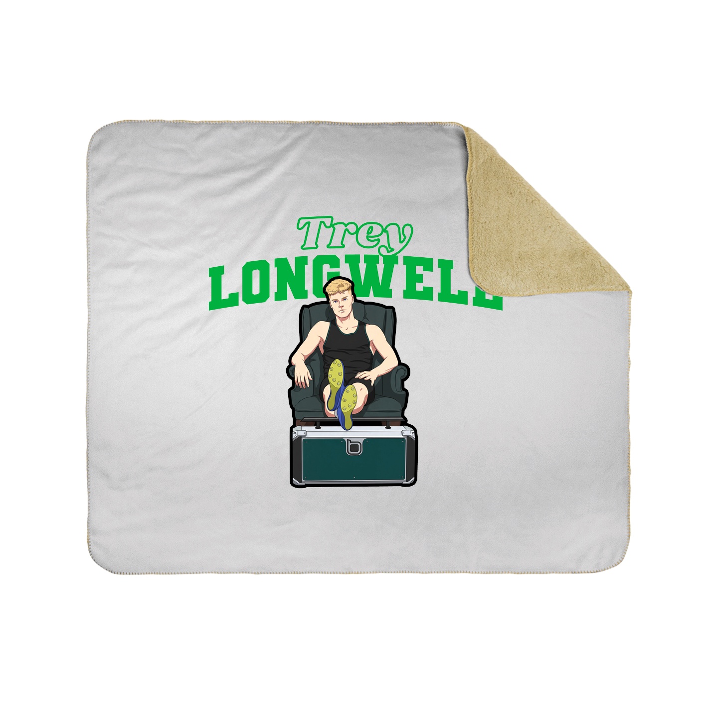 Throw Blanket — Name Arch in White