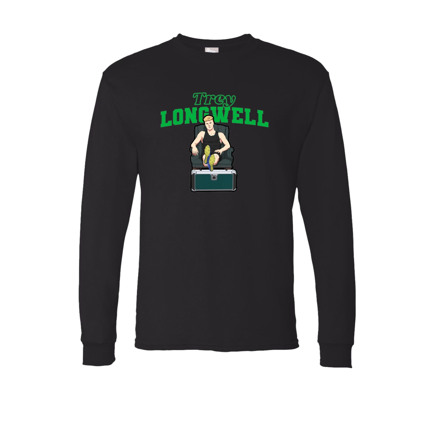 Long Sleeve Tee — Name Arch in Black