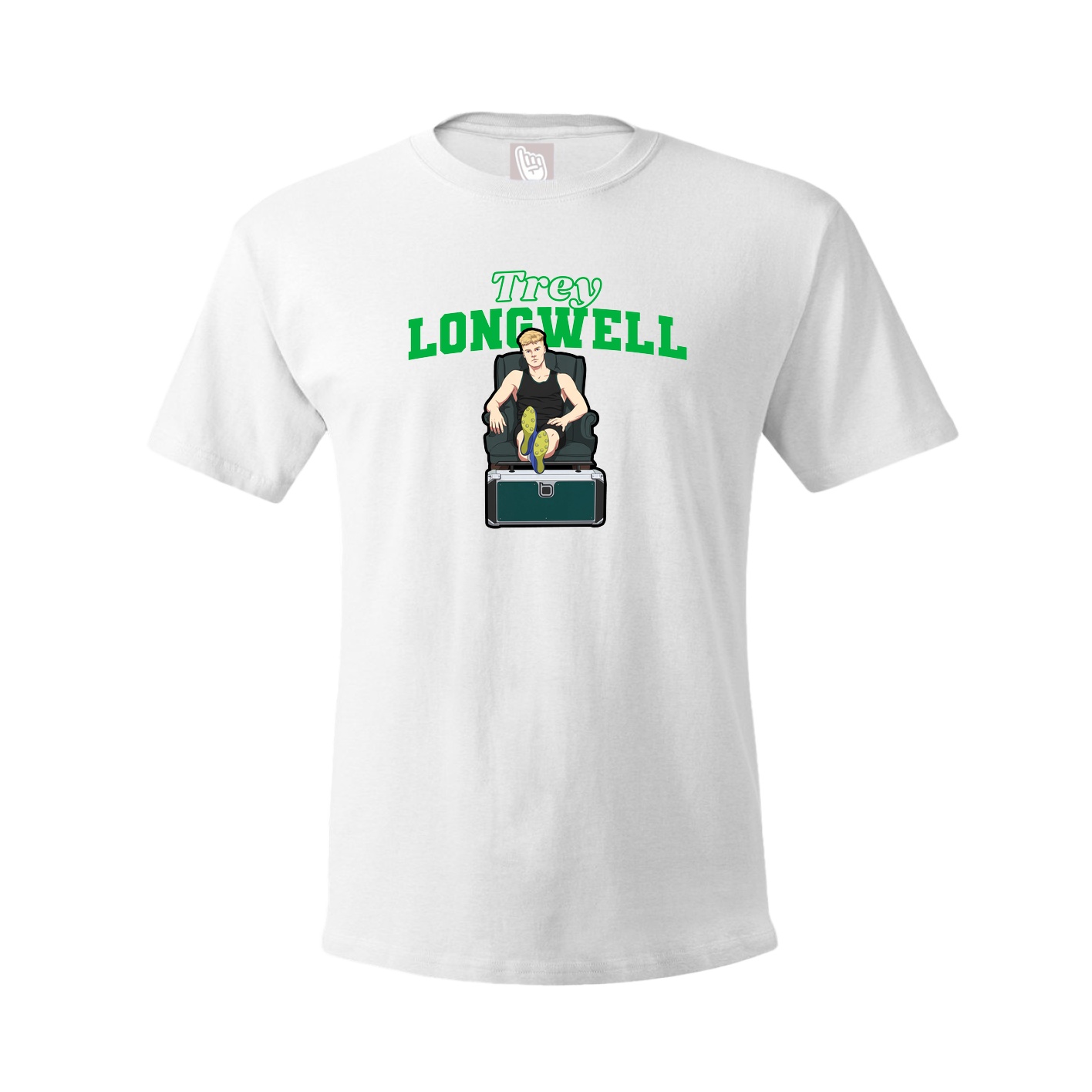 Youth Tee — Name Arch in White