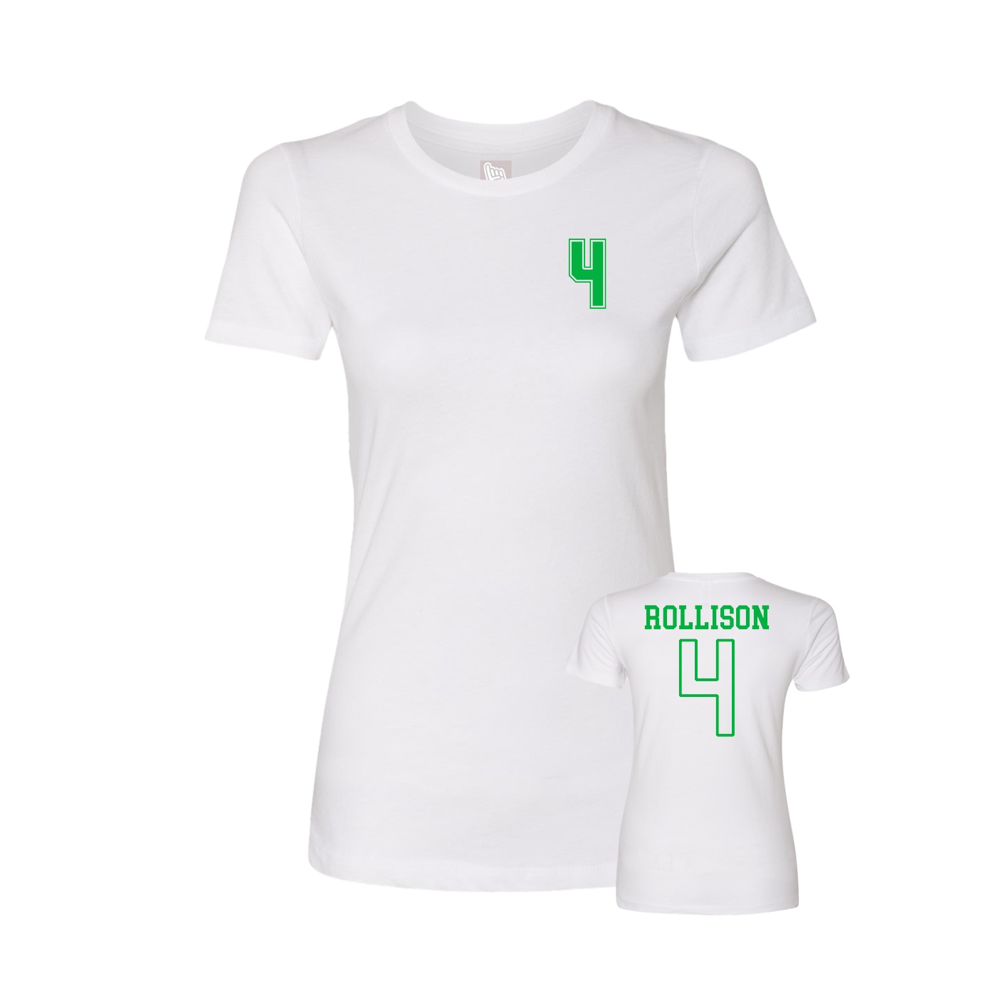 Fitted Women's Tee — Chest Back in White