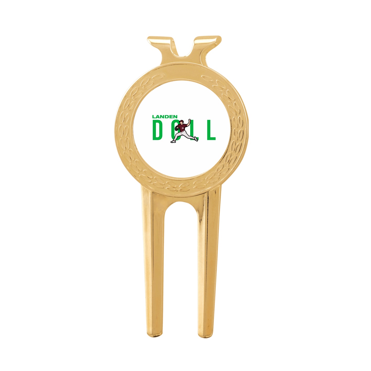 Divot Tool with Ball Marker — Player Name in Classic